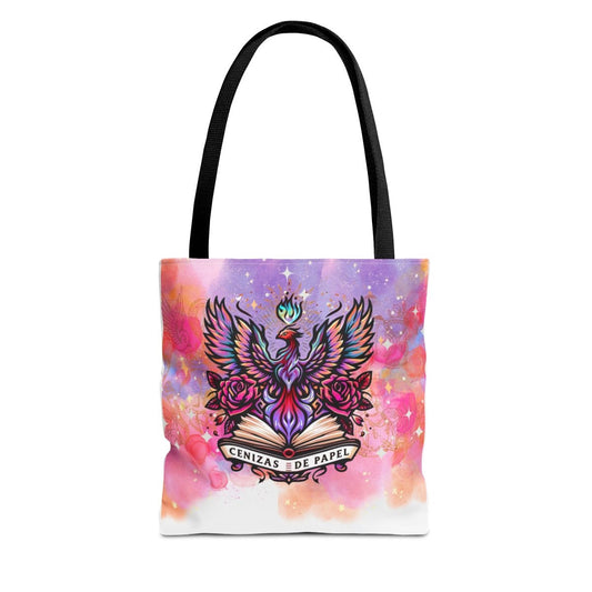 Vibrant Phoenix Tote Bag for Book Lovers, Artistic Shoulder Bag, Unique Gift for Writers, Colorful Tote for Daily Use, Inspirational Art Bag